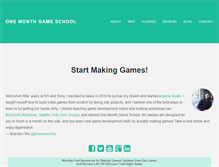 Tablet Screenshot of onemonthgameschool.com